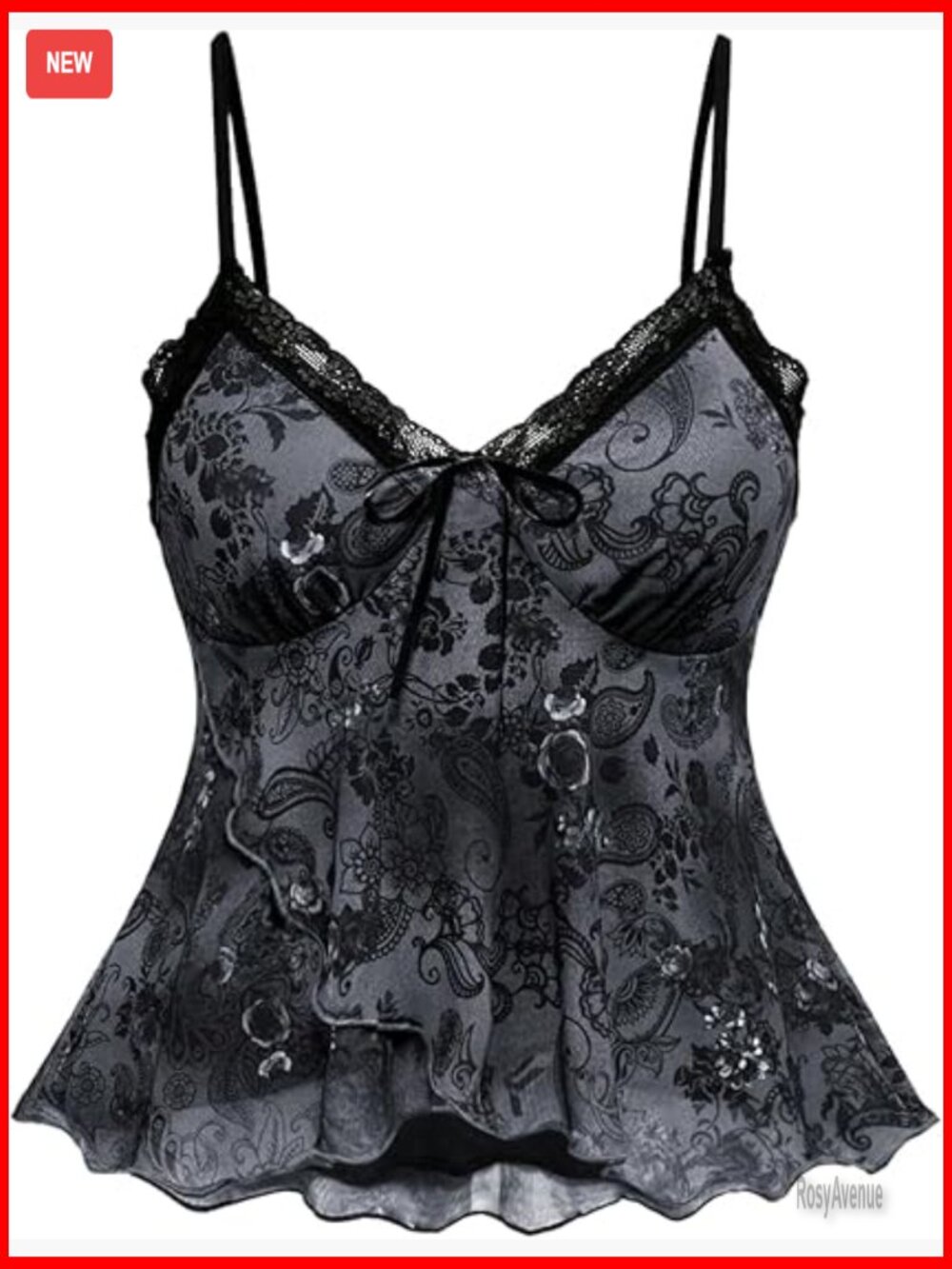Women's Plus Size Y2k Babydoll Lace Camisole Top Rave Club Outfit